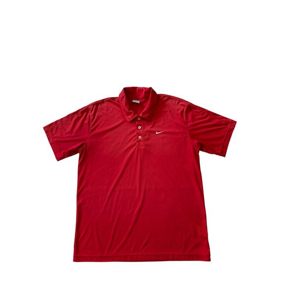 Nike Sportswear Shirt Mens Large Red Polo Performance Golf Pullover Short Sleeve - Picture 1 of 10